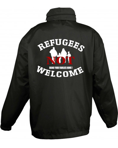 Bestickter Kinder Windbreaker (Refugees not welcome)