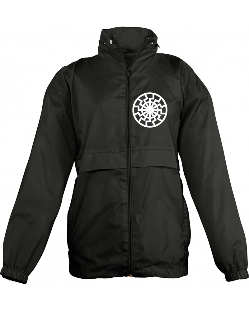Bestickter Kinder Windbreaker (Schwarze Sonne)