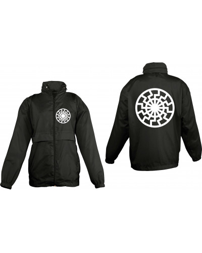 Bestickter Kinder Windbreaker (Schwarze Sonne)