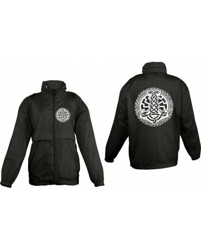 Bestickter Kinder Windbreaker (Schwarze Sonne, Thorhammer)