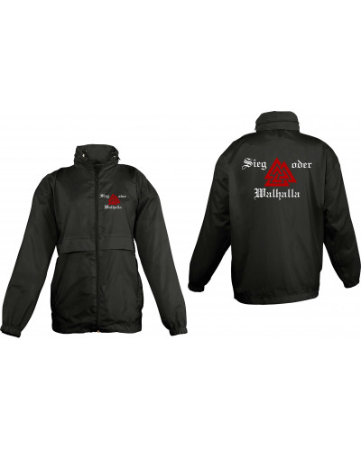 Bestickter Kinder Windbreaker (Sieg oder Walhalla)