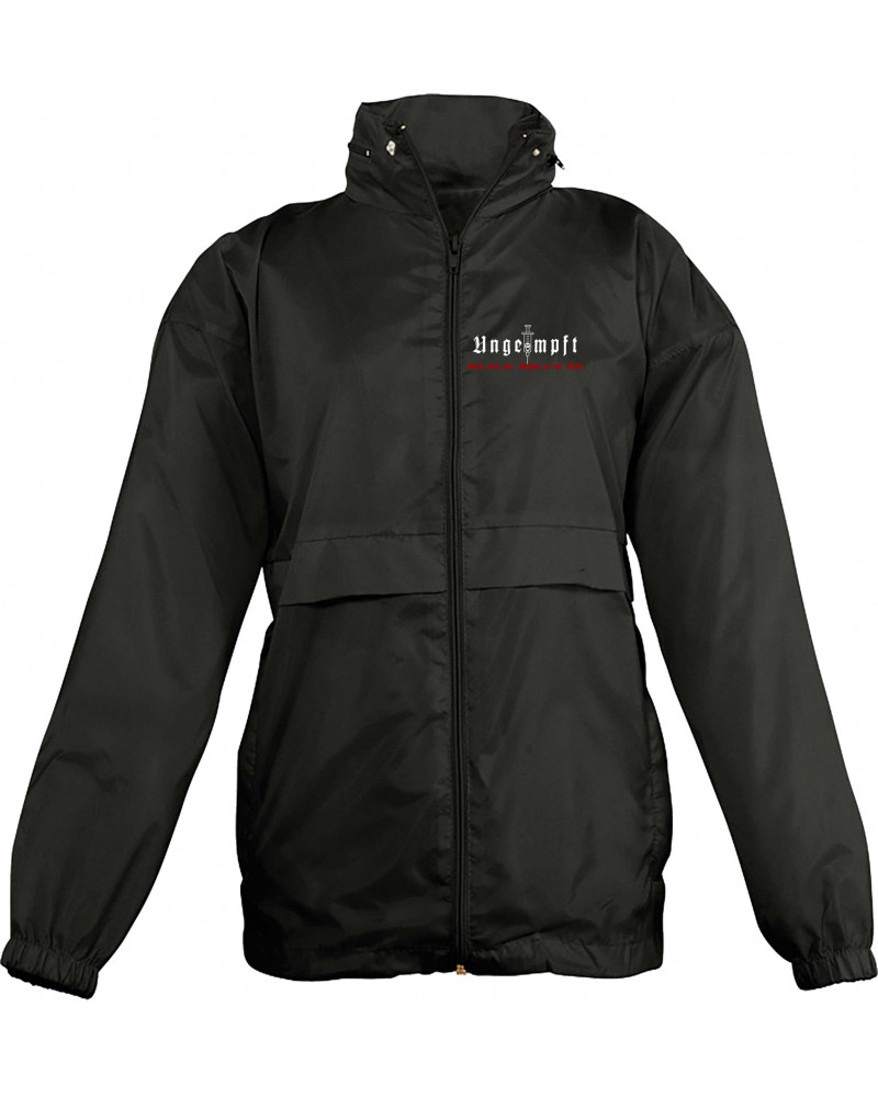 Bestickter Kinder Windbreaker (Ungeimpft, Steckt euch eure Impfung in den Arsch)