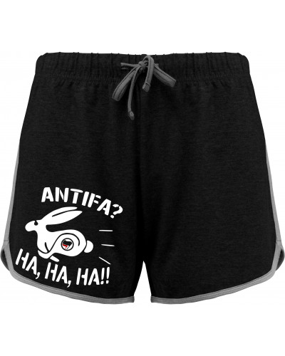 Kurze Damensporthose (Antifa, ha ha ha)