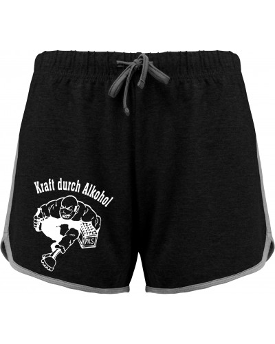 Kurze Damensporthose (Kraft durch Alkohol)
