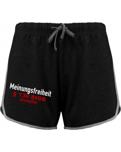 Kurze Damensporthose (Meinungsfreiheit)