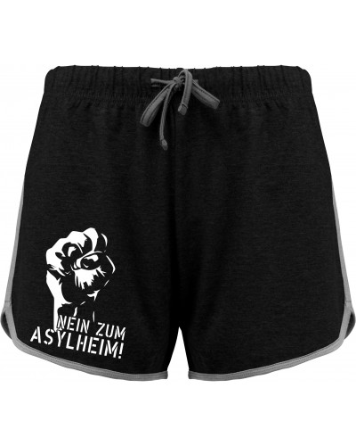Kurze Damensporthose (Nein zum Asylheim)