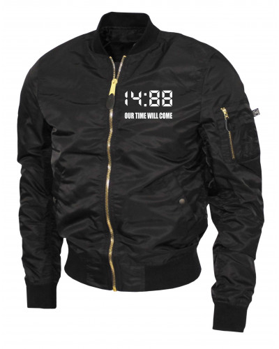 Bestickte Ma1 Bomberjacke "Leichtversion" (1488 Our time will come)