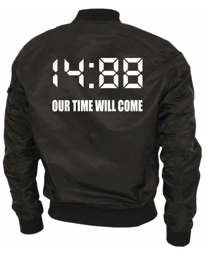 Bestickte Ma1 Bomberjacke "Leichtversion" (1488 Our time will come)