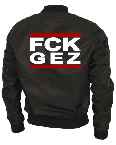 Bestickte Ma1 Bomberjacke "Leichtversion" (FCK GEZ)