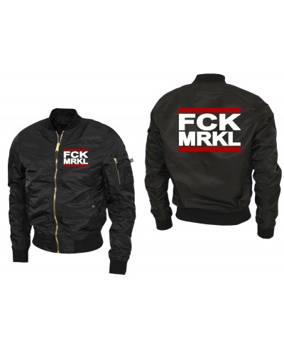 Bestickte Ma1 Bomberjacke "Leichtversion" (FCK MRKL)