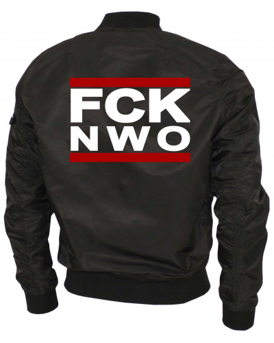 Bestickte Ma1 Bomberjacke "Leichtversion" (FCK NWO)