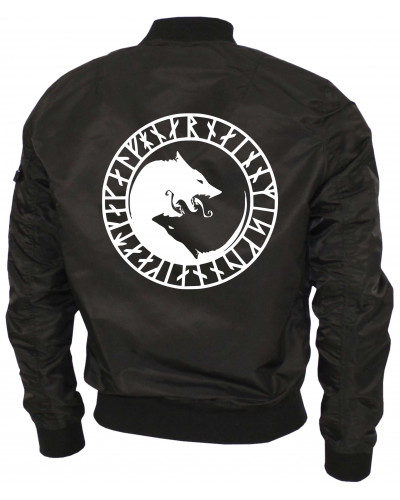 Bestickte Ma1 Bomberjacke "Leichtversion" (Fenrir)