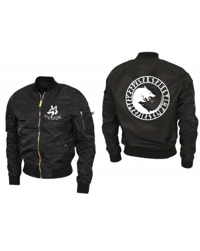 Bestickte Ma1 Bomberjacke "Leichtversion" (Fenrir)