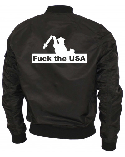 Bestickte Ma1 Bomberjacke "Leichtversion" (Fuck the USA)