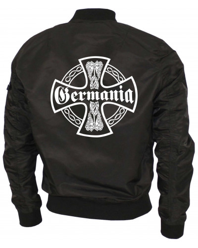 Bestickte Ma1 Bomberjacke "Leichtversion" (Germania, Kreuz)