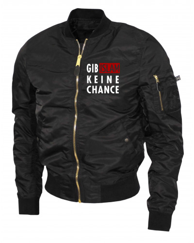 Bestickte Ma1 Bomberjacke "Leichtversion" (Gib Islam keine Chance)