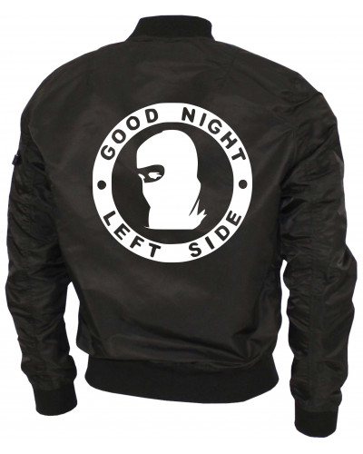 Bestickte Ma1 Bomberjacke "Leichtversion" (Good night left side)