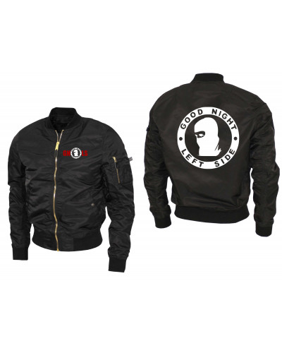 Bestickte Ma1 Bomberjacke "Leichtversion" (Good night left side)