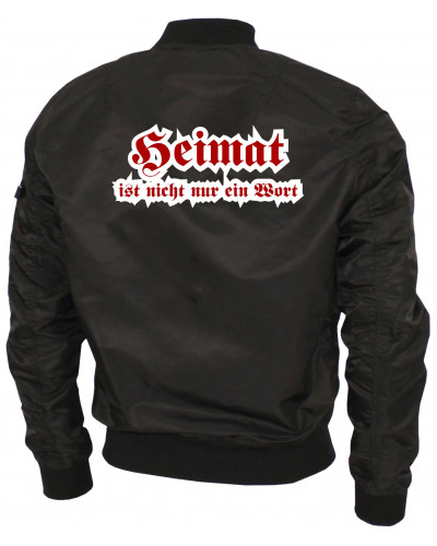 Bestickte Ma1 Bomberjacke "Leichtversion" (Heimat ist nicht nur ein Wort)