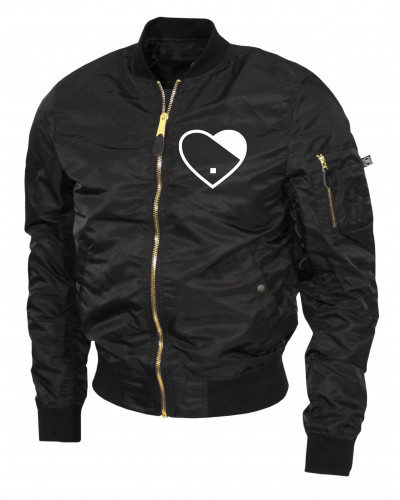 Bestickte Ma1 Bomberjacke "Leichtversion" (Herz)