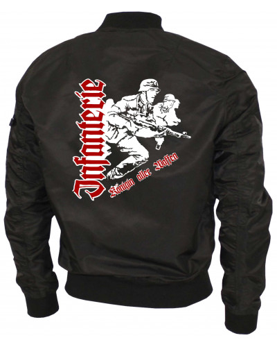 Bestickte Ma1 Bomberjacke "Leichtversion" (Infanterie, Königin aller Waffen)