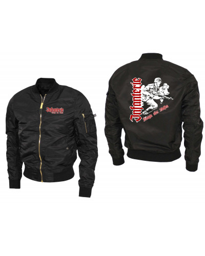 Bestickte Ma1 Bomberjacke "Leichtversion" (Infanterie, Königin aller Waffen)