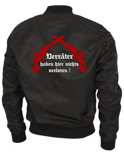 Bestickte Ma1 Bomberjacke "Leichtversion" (Kameradschaft mehr als nur ein Wort)