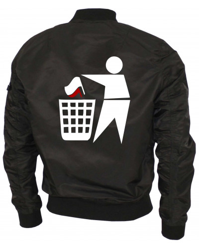 Bestickte Ma1 Bomberjacke "Leichtversion" (Keinen Bock auf Zecken)