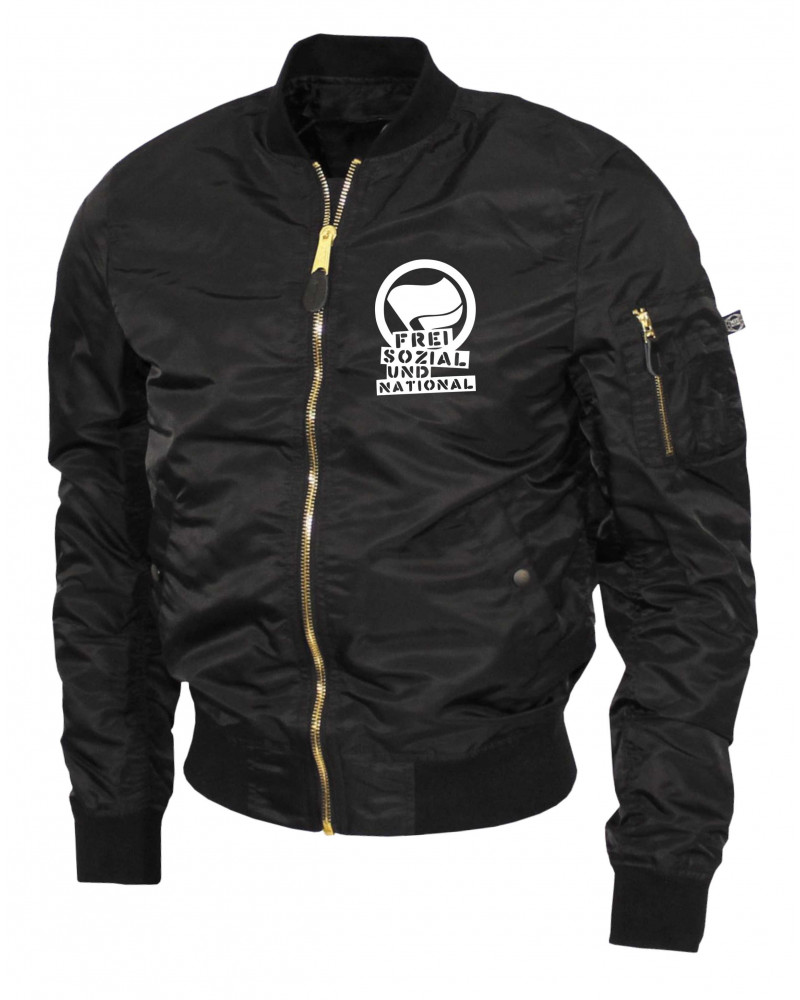 Bestickte Ma1 Bomberjacke "Leichtversion" (Komm zur Revolution)