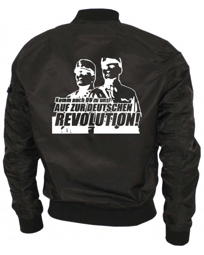 Bestickte Ma1 Bomberjacke "Leichtversion" (Komm zur Revolution)