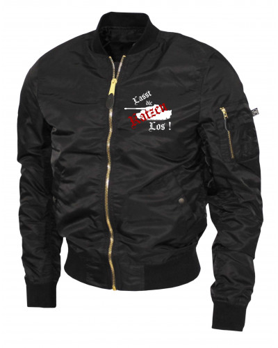 Bestickte Ma1 Bomberjacke "Leichtversion" (Lasst die Katzen los)