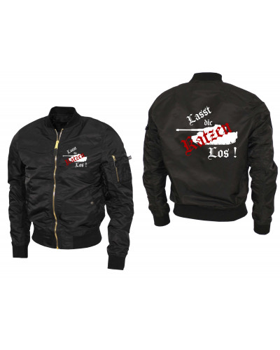 Bestickte Ma1 Bomberjacke "Leichtversion" (Lasst die Katzen los)