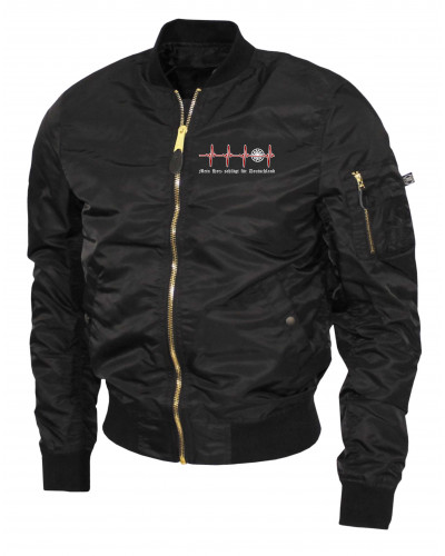 Bestickte Ma1 Bomberjacke "Leichtversion" (Mein Herz schlägt für Deutschland)