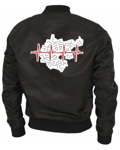 Bestickte Ma1 Bomberjacke "Leichtversion" (Mein Herz schlägt für Deutschland)