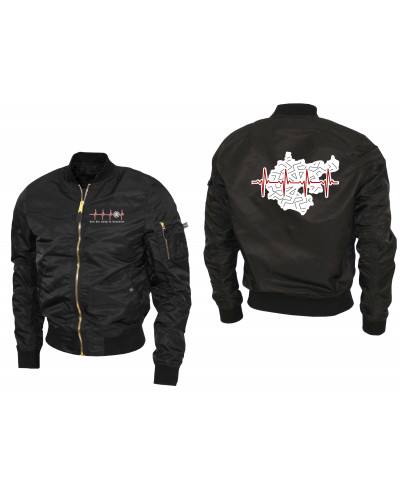 Bestickte Ma1 Bomberjacke "Leichtversion" (Mein Herz schlägt für Deutschland)