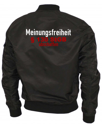 Bestickte Ma1 Bomberjacke "Leichtversion" (Meinungsfreiheit)