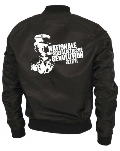 Bestickte Ma1 Bomberjacke "Leichtversion" (Nationale und sozialistische Revolution jetzt)