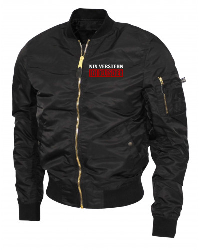 Bestickte Ma1 Bomberjacke "Leichtversion" (Nix verstehen, ich deutscher)