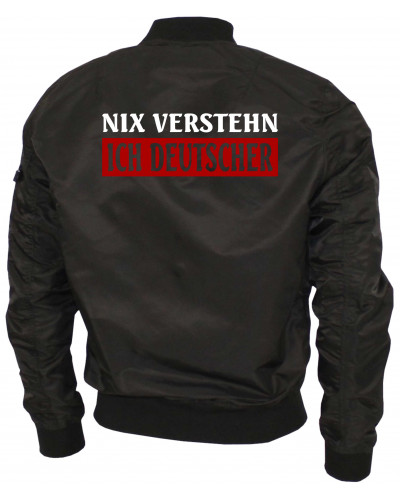 Bestickte Ma1 Bomberjacke "Leichtversion" (Nix verstehen, ich deutscher)