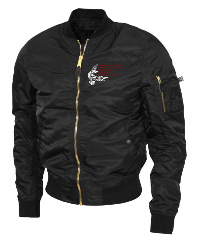 Bestickte Ma1 Bomberjacke "Leichtversion" (Odins Raben werden kommen)