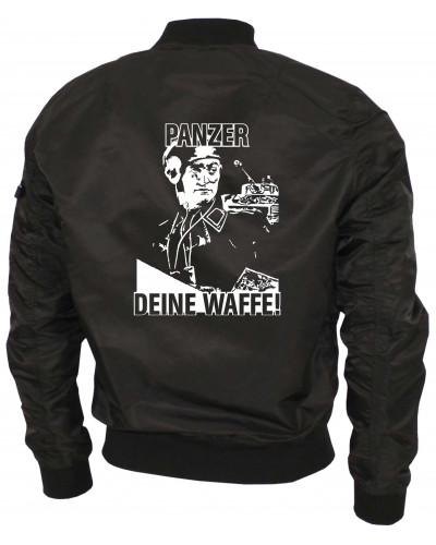 Bestickte Ma1 Bomberjacke "Leichtversion" (Panzer, deine Waffe!)