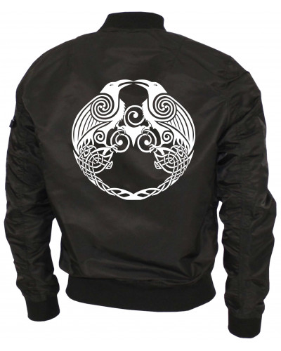 Bestickte Ma1 Bomberjacke "Leichtversion" (Raben)