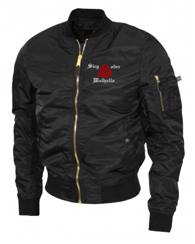 Bestickte Ma1 Bomberjacke "Leichtversion" (Sieg oder Walhalla)