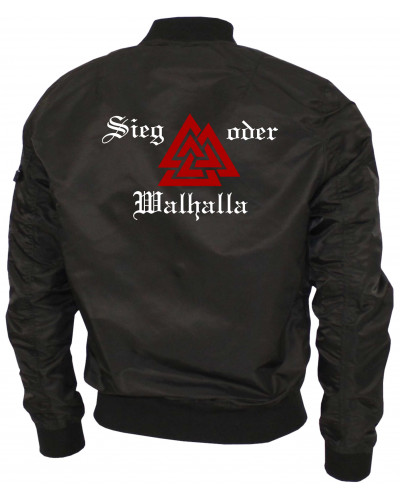 Bestickte Ma1 Bomberjacke "Leichtversion" (Sieg oder Walhalla)