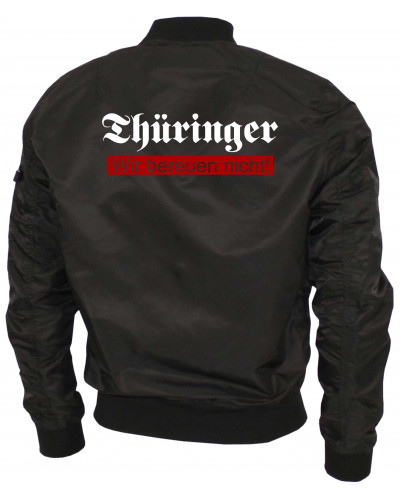 Bestickte Ma1 Bomberjacke "Leichtversion" (Thüringer, wir bereuen nicht)