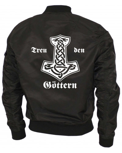 Bestickte Ma1 Bomberjacke "Leichtversion" (Treu den Göttern)
