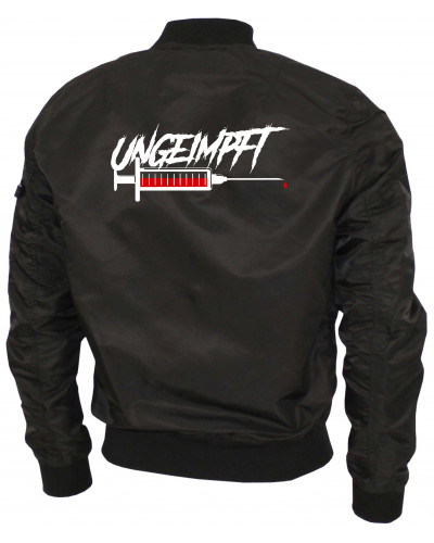 Bestickte Ma1 Bomberjacke "Leichtversion" (Ungeimpft, Spritze)