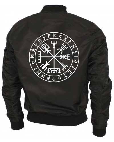 Bestickte Ma1 Bomberjacke "Leichtversion" (Vegvisir)