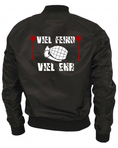 Bestickte Ma1 Bomberjacke "Leichtversion" (Viel feind viel Ehr)
