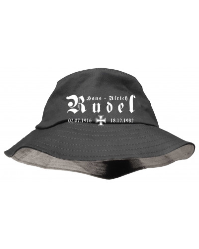 Bestickter Premium Anglerhut (Hans - Ulrich Rudel, Kreuz)